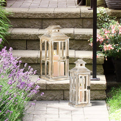 2 Pack 28"/20" Large Rustic Lantern Decorative