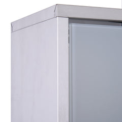 12" x 20" Lockable Medicine Cabinet, 3 Tier Stainless Steel Medical Wall Box with 2 Keys and Shelves for Bathroom