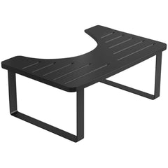 1Pc Wooden Metal Potty Stool 6.69in In Bathroom Toilet Stool For Children Rustproof Anti-Slip Poop Stool Black