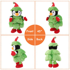 1Pc Penguin Or Elk Or Snowman Electric Dancing Singing Plush Toy Twisting Snowman Toy Talking Interactive Mimicking Funny Songs Wiggly Dance Kid Christmas Gift