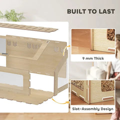 39 Inch Hamster Cage Habitat With Acrylic Window & Openable Top For Hamster
