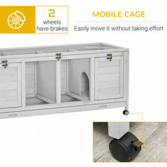 Rabbit Hutch with Wheels