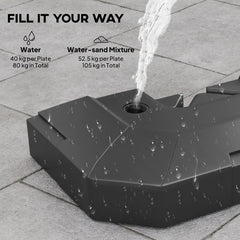 2 Pcs Outdoor Umbrella Base