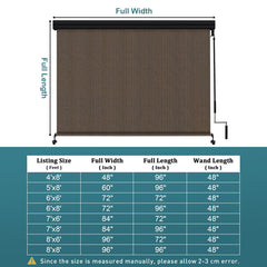 8'X6' Mocha HDPE Covered Roller Shutter