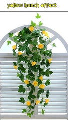 Simulation Plant Morning Glory Ratten For Wall Hanging Decoration