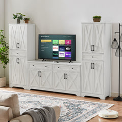 68 High Living Room Sideboard, Multi-functional Combination TV Cabinet Sideboard, Large Capacity Storage Cabinet, Can Be Used In Living Room, Bedroom,office Area, White, 23.7L X 15.0W X 68H.