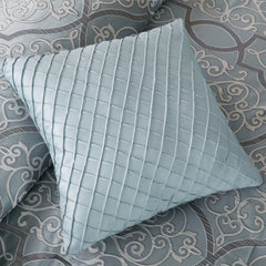 12 Piece Comforter Set With Cotton Bed Sheets Blue Cal King