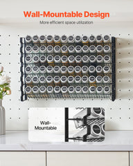 Spice Rack Organizer For Cabinet Seasoning Storage Set Wall Mounted 4 Pack