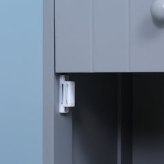 Bathroom Storage Cabinet, Free Standing Bathroom Storage Unit, Tall Linen Tower with 3-Tier Shelves and Drawer, Grey