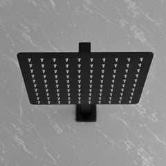 Brass Matte Black Shower Faucet With Shower System,10 Inch Shower Head And Handheld Spray Bathroom Combination
