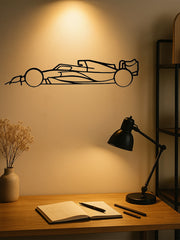 Laser-Cut Metal Wall Art Precise Sports Car Silhouette