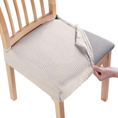 4Pack Waterproof Dining Chair Slipcovers Stretch Chair Seat Slipcovers Removable Washable Jacquard Seat Covers For Dining Room