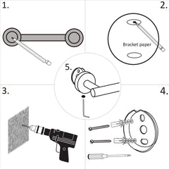 3-piece Set Of Bathroom Hangers And Towel Racks