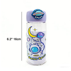 Astronaut Cat Plastic Bottle 400ml-Purple