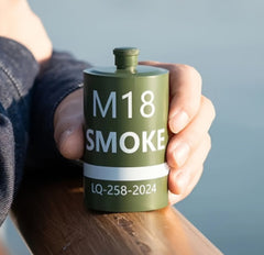 8.5oz Stainless Steel Grenade-Shaped Flask Leak Proof, BPA Free, Portable For Outdoor Use, Perfect For Spirits And Liquor Storage, Creative Smoke Bomb Design For Parties And Events