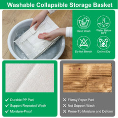 4Pcs Foldable Linen Clothing Storage Bin With Visible Clear Window Convenient Handle Multipurpose Collapsible Storage Basket Closet Fabric Container For Shelves Bedroom