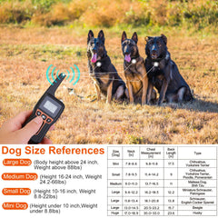 Train Collar OR Receiver Only Options - 3280FT Dog Training Collar IP67 Waterproof Pet Beep Vibration Electric Shock Collar 3 Channels Rechargeable Transmitter Receiver Trainer With Flashlight