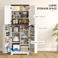 64" Tall Kitchen Pantry Cabinet with Motion Sensor Light