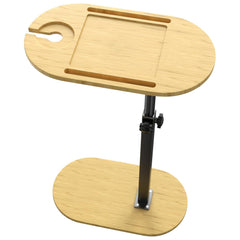 1Pc C-Shaped Bathtub Tray Table With Adjustable Height 360Degree Rotatable Desktop Freestanding Bath Caddy Against Wall Couch Bed Sofa Side Table