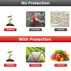 4Pack 31.50×12.99×13.39in Garden Row Accelerator Plants Covers Plant Net Cage Guard Greenhouse Covers Protect Seedling Fruit Vegetable Rows From Frost Animals