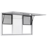 60x36in Concession Stand Serving Window Food Truck Service Awning Aluminum Alloy