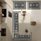 Boho Kitchen Rugs Sets 4 Piece With Runner Floral Kitchen Floor Mat Carpet Farmhouse Kitchen Rugs And Mats Non Skid Washable Runner Rug For Kitchen Floor Sink