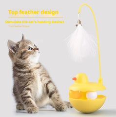 Cat Toys - Interactive Toy For Cat , Kitten Toys, Lightweight Resin Duck Shape Fun Stick For Kitten Play Indoor Outdoor ,Removable And Washable Duck Cat Toy