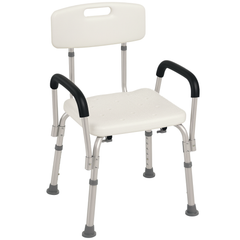 Shower Chair, Mobility Medical Grade Bath Chair, Adjustable Shower Bench with Removable Armrests for Seniors, Handicap, Disabled