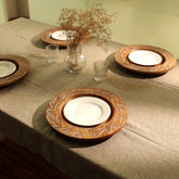 Handcrafted 13 Wood Charger Plate Wooden Dinning Placemat Artisan Wood Tableware