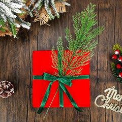 NOVWANG 60 Pieces Artificial Pine Branches, Artificial Cedar Stems And Artificial Snow Pine Branches For Christmas Decoration Christmas Picks For DIY Garland Craft Family Kitchen Holiday Decoration