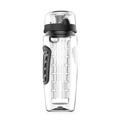 3 Color Options - 1Pc Fruit Infuser Water Bottle 32OZ Juice Shaker Sport With Flip Top Lid Anti-Slip Grips For Office Home Sport Running Walking Hiking