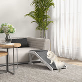 49" Pet Ramp for Dogs & Cats with Non-Slip Carpet, White