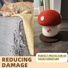 Mushroom Cat Climbing Frame, Sisal Cat Climbing Post, Interesting Red And White Mushroom Design With Fluffy Base, Cat Scratching Claw Toy, Cat Tree, Wear-resistant Cat Scratching Ball, Cat Supplies