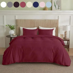 Serta Simply Clean Solid Duvet Cover King