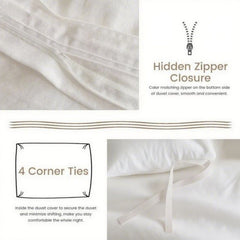 Serta Simply Clean Pleated Duvet Cover