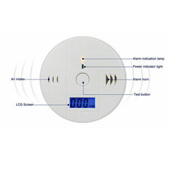 (4 Pack)LCD Display CO Carbon Monoxide Gas Detector Device Home Safety Alarm Detector (Logistics Only For USPS.TK/TMEU Only For Self-pickup)