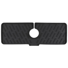 Black-Grey Color Options -- 1Pc Silicone Faucet Mat Kitchen Sink Splash Guard Drain Mat Drying Pad Kitchen Mat Bathroom Drip Catcher
