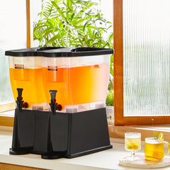 Beverage Dispenser, 3 Gallon X 2 Drink Dispensers For Parties, Plastic Juice Dispenser With Stand Spigot Lid, Iced Tea Lemonade Juice Water Dispenser, For Restaurants, Hotels, Parties