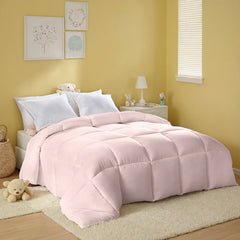Pink Extra Large Plump Thick Duvet - Bohemian-style Checkered Quilting With Enhanced Warmth And Skin-friendly Comfort. Machine Washable, Hotel-grade Luxury For Bedrooms. Premium Comforter