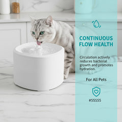 Ultra Quiet Anti-Dry Burn Pet Water Fountain, 3L Circulating Water Dispenser, USB Rechargeable Motion Sensor Pet Water Bowl For Cats And Dogs
