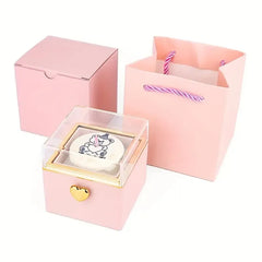 Little Bear Cake Bear Surprise Rotating Jewelry Box (does Not Include Necklace And Ring), Comes With A Candle As A Gift, A Romantic Gift Box, Suitable For Girlfriend's Birthday, Valentine's Day Or Pro