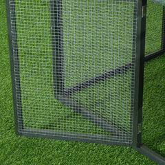 Wooden Chicken Coop, Hen House Outdoor With Run Nesting Box, Asphalt Roof, Removable Tray, Ramp, Poultry Cage For 2-3 Chickens, Green