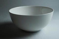 Setaria Bone China Dinnerware Set, 2 Pieces 8-inch Large Deep Salad Bowl, Soup, Cereal, Oatmeal, Fruit, Rice, Ivory White With Narrow Curve Stripe