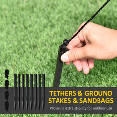 8' Christmas Inflatables Outdoor Decorations Santa Claus Wearing Camouflage, Blow-Up Yard Christmas Decor with LED Lights Display