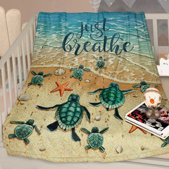 Sea Turtle Flannal Throw Blanket For Teens Boys Men Many Sea Turtle Pattern Blanket Soft Flannal Throw Blanket 50x60 Inches For Couch Bed And Sofa
