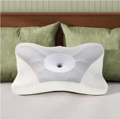 Cervical Neck Pillow, Cooling Ergonomic Memory Foam Pillows Dual Height Orthopedic Support Contour Pillow For Side