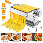 1Pc Pasta Maker Roller Machine Fettuccine Noodle Maker 9 Thickness Settings Stainless Steel
