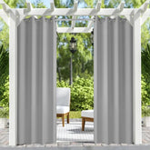 50inchx 120inch Outdoor Waterproof Grommets Window Curtains For Front Porch ,Gray