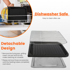 1Pc 3 In 1 Electric Hot Pot With Grill 1600W Smokeless Non-Stick Korean BBQ Grill Shabu Shabu Hot Pot Combo With Independent Temperature Control For 3-5 People Fedex Shipping