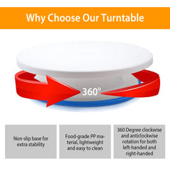 1 Set 11in Rotating Cake Turntable 108Pcs Cake Decorating Supplies Kit Revolving Cake Table Stand Base Baking Tools